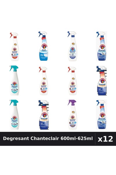 Chanteclair Set 12 Degresant Universal 600ml-625ml - Marsilia, Lavanda, Bicar...
