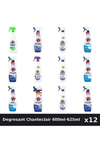 Chanteclair Set 12 Degresant Universal 600ml-625ml - Bicarbonat, Lămâie, Lavandă