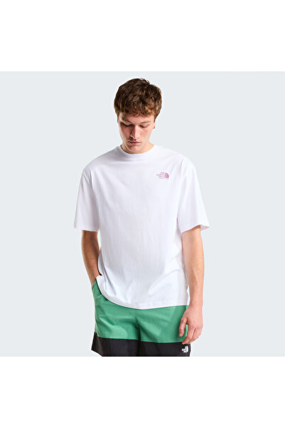 THE NORTH FACE Tricou alb pentru bărbați M Plant & Flora Oversize cu mânecă s...