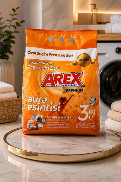 AREX MATİK TOZ DETERJAN PREMIUM RENKLİLER VE BEYAZLAR İÇİN 3KG