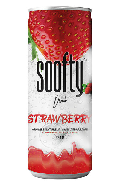 Soofty مشروب الفراولة الغازي 330 مل