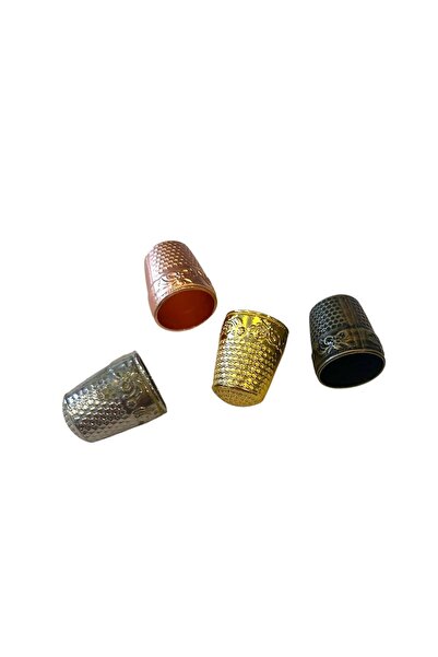 TEXART Art of Sewing Desenli Metal Terzi Yüksüğü 4 Renk (Altın, Gümüş, Bronz,...