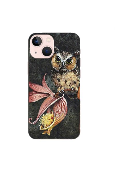 OEM Husa compatibila cu Apple iPhone 13 Mini Silicon Gel Tpu Model Owl Painted