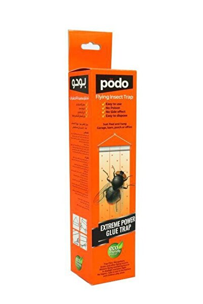 Podo Flying Insect Power Glue Trap, No Poison, Easy to Use, for Garage Porch ...