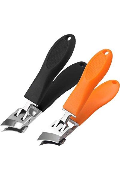 Arabest 2-Piece Slanted Nail Clippers,Wide Jaw,Anti-Splash Design,Stainless S...