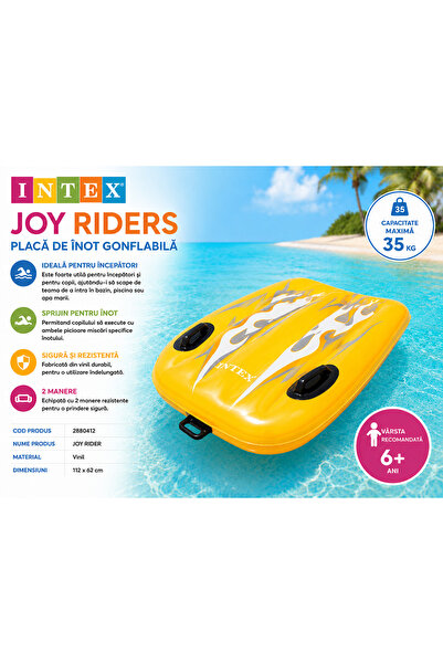 Intex Saltea Gonflabilă pentru Apă 58165NP, 112 x 62 cm, Roșie, cu Mânere, pe...