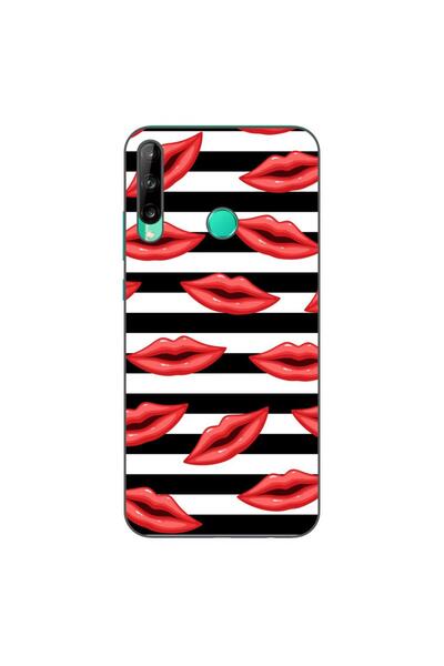 OEM Husa compatibila cu Huawei P40 Lite E Silicon Gel Tpu Model Striped Kisses