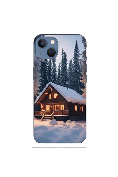 OEM Husa compatibila cu Apple iPhone 13 Silicon Gel Tpu Model Peisaj Iarna Ca...