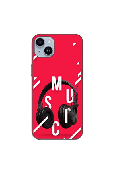 OEM Калъф, съвместим с Apple iPhone 14 Plus, силиконов гел TPU, с десен на му...