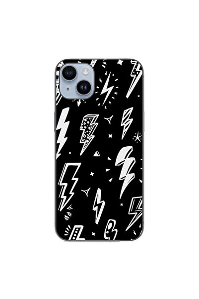 OEM Case compatible with Apple iPhone 14 Plus Silicon Gel Tpu Lightnings Pattern