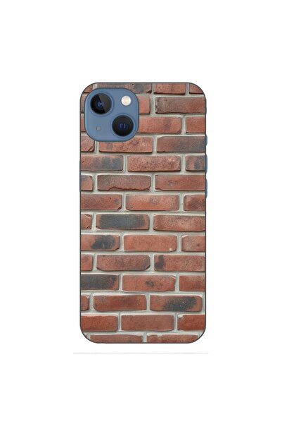 OEM Husa compatibila cu Apple iPhone 13 Silicon Gel Tpu Model Brick Wall