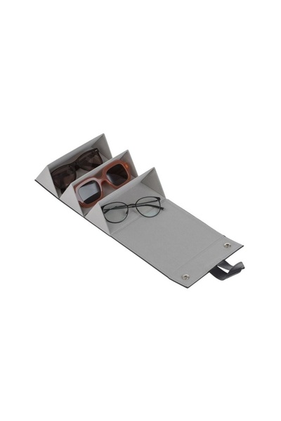 OEM Black Glasses Organizer Holder with 3 Compartments, Transport and Storage...