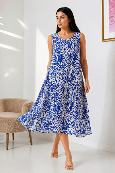 LİKAPA Summer Strap Viscose Dress 2691