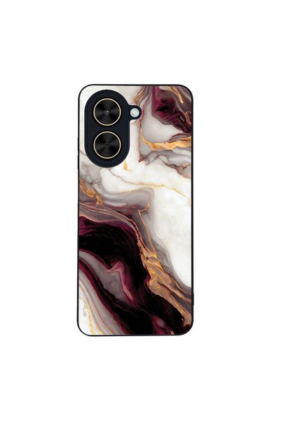 Sonique Θήκη Marble Series για Xiaomi Poco C71 4G Μπορντώ