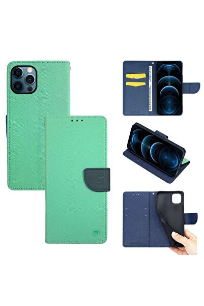 Sonique Θήκη Πορτοφόλι Trend Wallet Apple iPhone 12 Pro Max Βεραμάν / Σκούρο ...