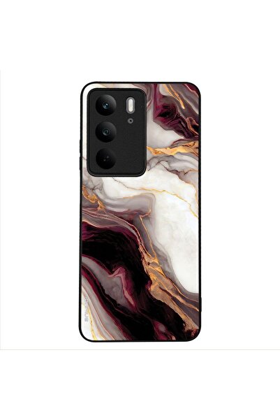 Sonique Θήκη Marble Series για Realme C75 4G Μπορντώ