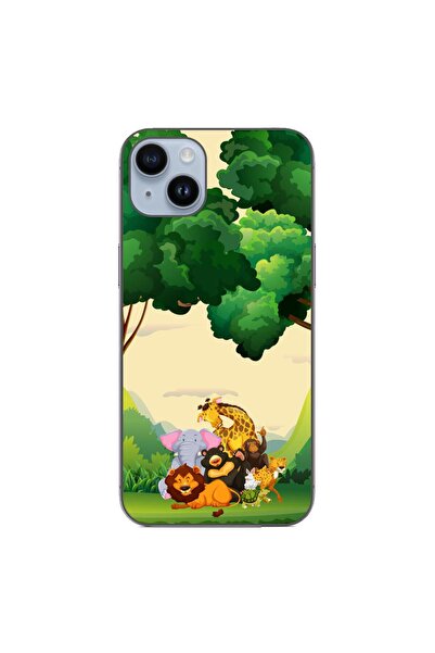OEM Husa compatibila cu Apple iPhone 15 Plus Silicon Gel Tpu Model Jungla cu ...