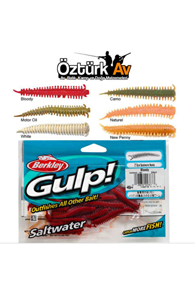 BERKLEY Gulp Sandworm 5cm 24 Adet Kokulu Silikon Yem