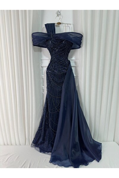 Jood Luxurious Navy Blue Dress