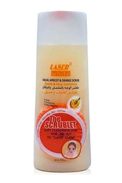 LASER WHITE مقشر الوجه بالمشمش والبرتقال للتقشير اللطيف والعميق 175 مل