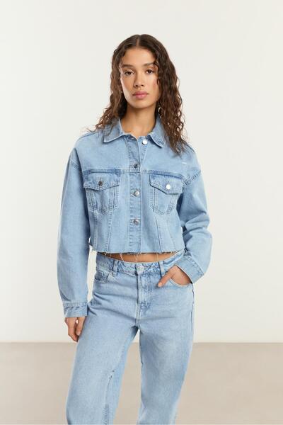 LEFTIES Crop denim ceket