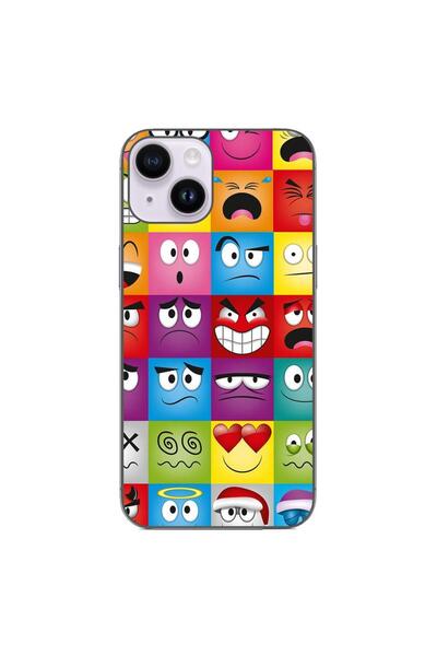 OEM Case compatible with Apple iPhone 15 Silicone Gel Tpu Pattern Funny Faces