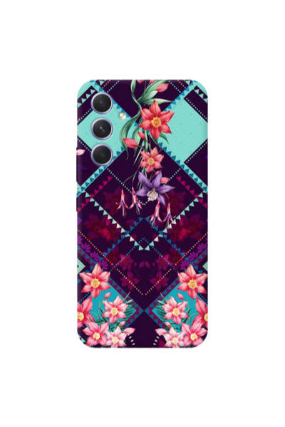 Other Samsung A26 Checkered flowers Transparent Silicone TPU Θήκη