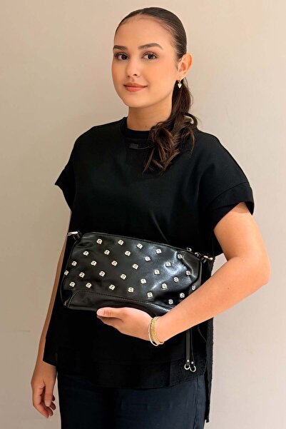 Mahal Geantă tip crossbody cu logo cu pietre