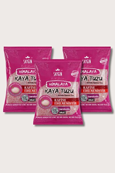 Saygın 3'lü Paket %100 Doğal Himalaya Tuzu - Öğütmelik 3X500 G