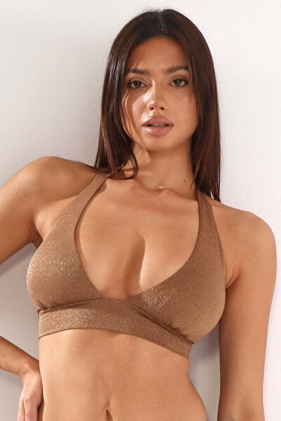 Piera Brown high triangle swim bra SCILLA DR731
