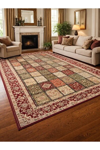 DeltaDesign Living Rug /Bedroom Carpet, Timbre Pattern 1518/120, Red