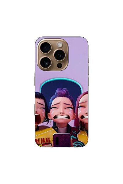 OEM Husa compatibila cu Apple iPhone 16 Pro Silicon Gel Tpu Model KPop Demon ...