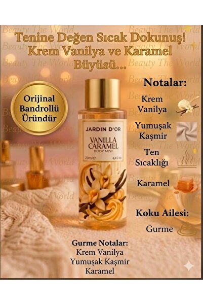 JARDIN D'OR Vanilla Caramel Karamel ve Vanilyanın Büyüleyici Uyumu (Orijinal ...