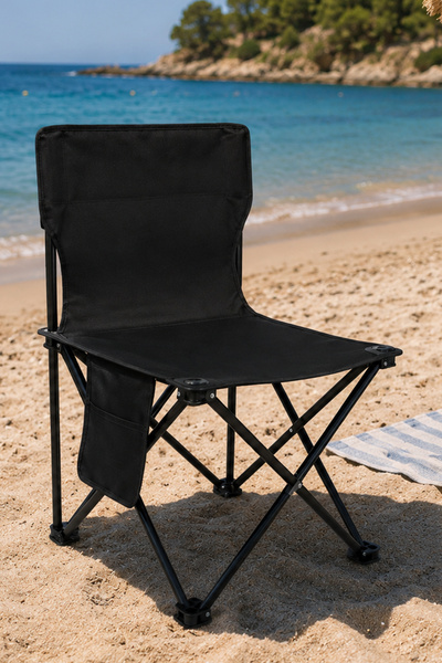 CİYU TİCARET Katlanabilir Kamp Sandalyesi Piknik Tatil Çok Amaçlı Çantalı Pra...