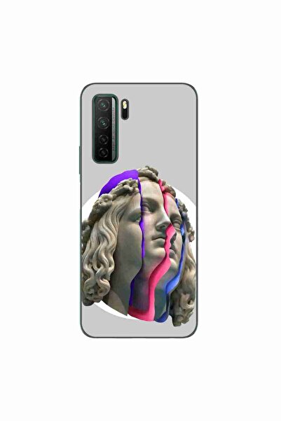 OEM Θήκη συμβατή με Huawei P40 Lite 5G Σιλικόνης TPU με σχέδιο Νέον Ερείπια