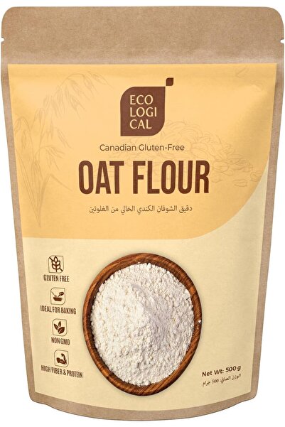 Ecological Canadian Gluten-Free Oat Flour 500g – 100% Whole Grain | Fine Grou...