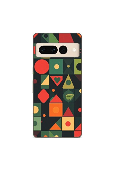 OEM Husa compatibila cu Google Pixel 8 Pro Silicon Gel Tpu Model Retro Shapes