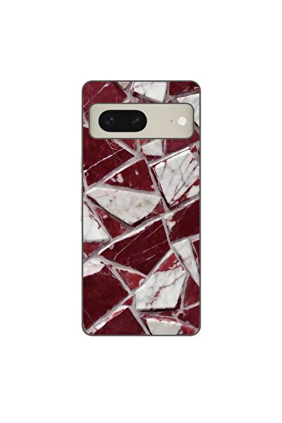 OEM Husa compatibila cu Google Pixel 7 Silicon Gel Tpu Model Broken Glass Red...