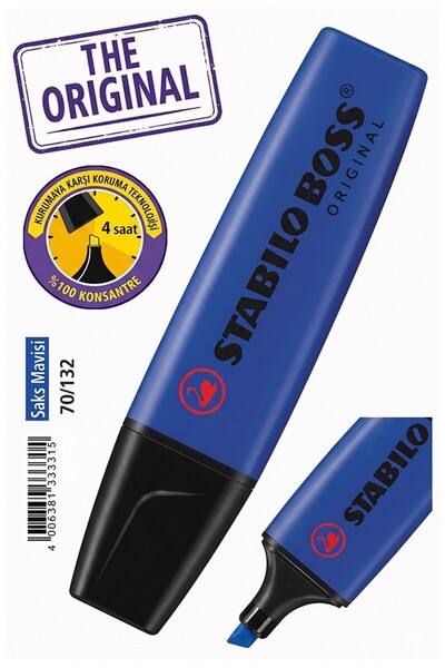 Artlantis Saks Blue Highlighter 1 Τεμάχιο Γνήσιο Stabilio Boss 70/132 Στυλό Μ...