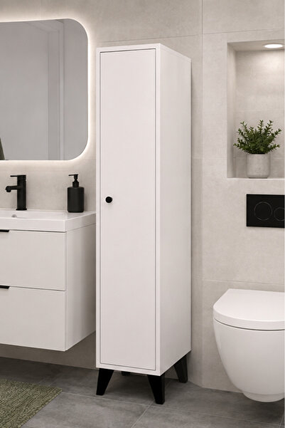 MOBİLİQUE Tire Banyo Dolabı İnce Kullanışlı Boy Dolap