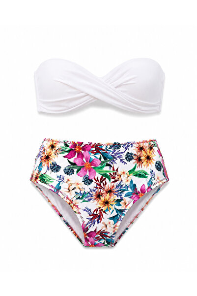 Pierre Cardin 241231 Women's Padded Strapless High Waist Bikini Suit