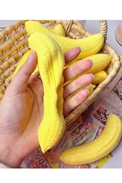 SHOP LIKE A PRO Banana Squishy Antistres 16 cm, Slow Rising, Jucarie Senzoria...