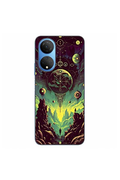 OEM Husa compatibila cu Honor X7 Silicon Gel Tpu Model Mystical Planet