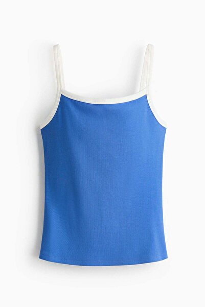 H&M Ribbed cotton strappy top