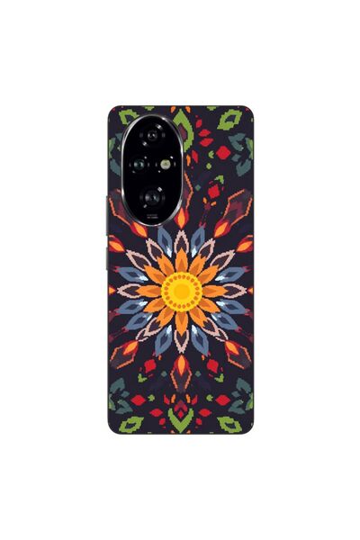 OEM Husa compatibila cu Honor 200 Pro Silicon Gel Tpu Model Pixel Art Sun Mis...