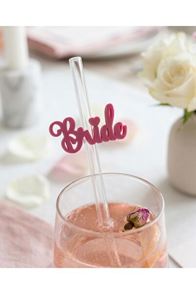 Handmade Pembe Bride Pipet Süsü 6’lı Paket Bekarlığa Veda Partisi Ve Bekarlig...