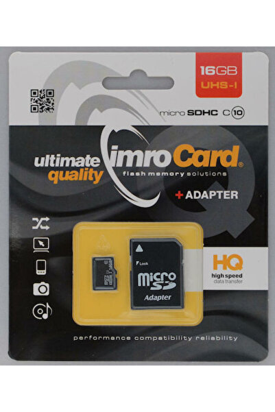 Imro microSDHC 16GB U1 UHS-I με Αντάπτορα