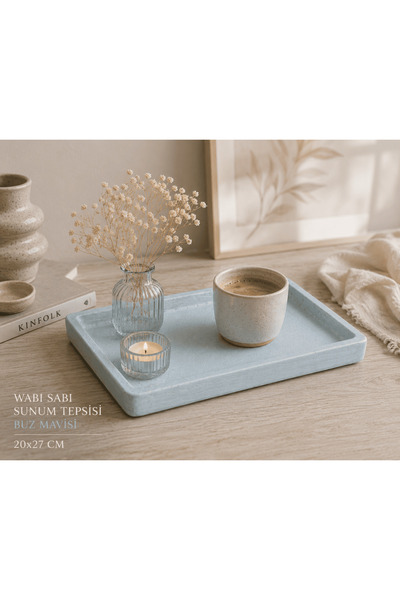 Art By Aslı Wabi Sabi Style Decorative Tray 20X27