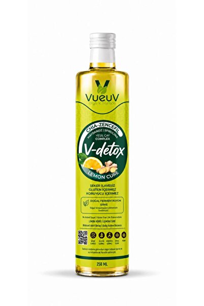 VueuV V-Detox Lemon Cure Dogal Fermente Sirke|chia,zencefil,limon,elma,spirul...