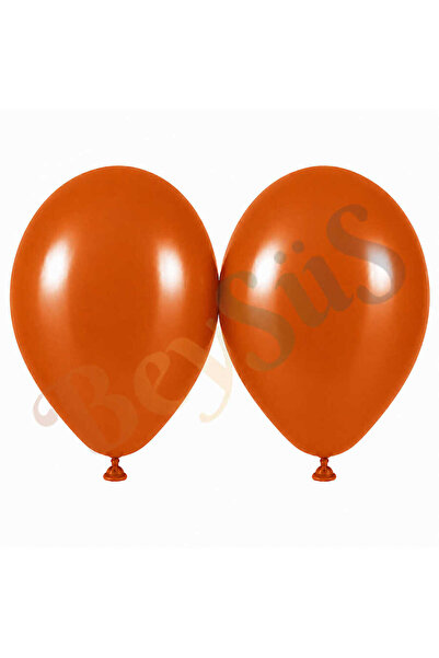 BeySüS Burnt Orange Color Latex Retro Balloon (50 cm) - 2 Pieces